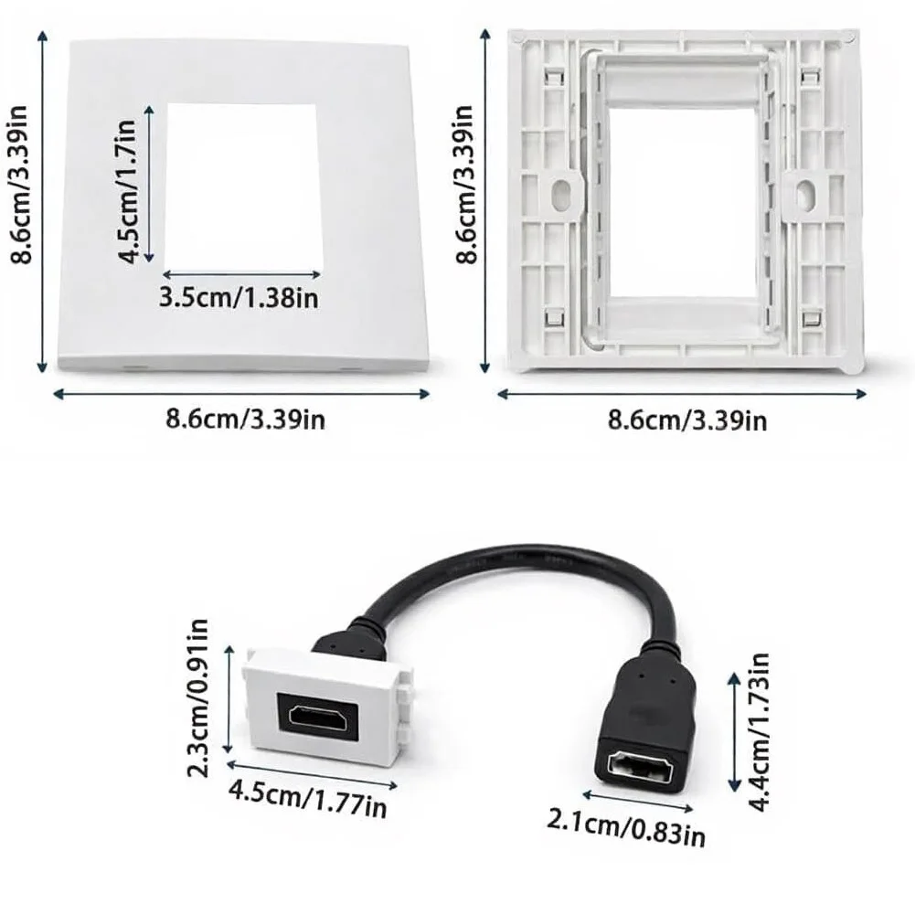Home Cinema Gaming - Placa de Pared de Doble Puerto