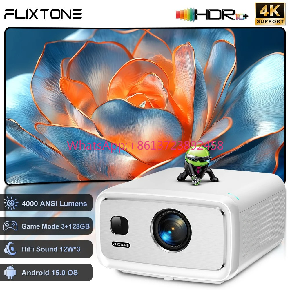 Home Cinema Movies - Proyector FlixTone D10S 4000 ANSI Full