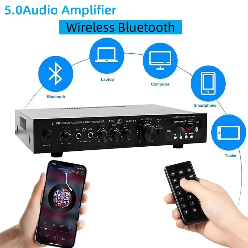 Home Cinema Bluetooth 5.1 - AV-369BT Bluetooth 5,1 altavoz de sonido