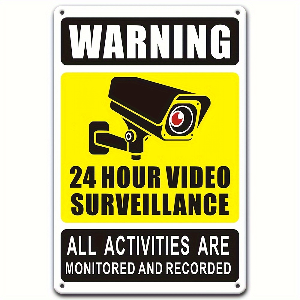 Home Cinema Outdoor - Señal de advertencia de videovigilancia 24/7,
