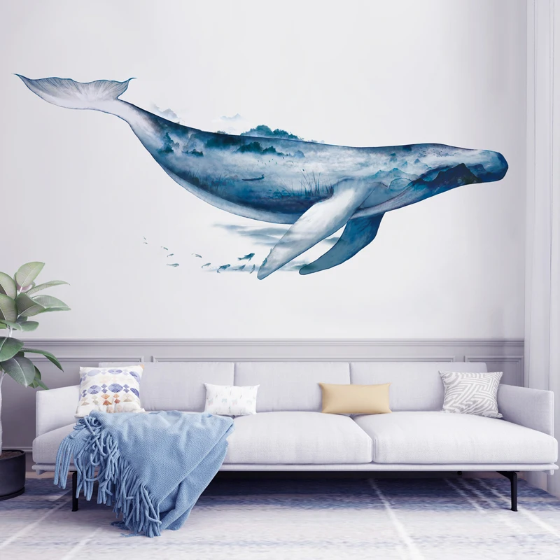 Home Cinema Wallpaper - Pegatinas de pared creativas de ballena
