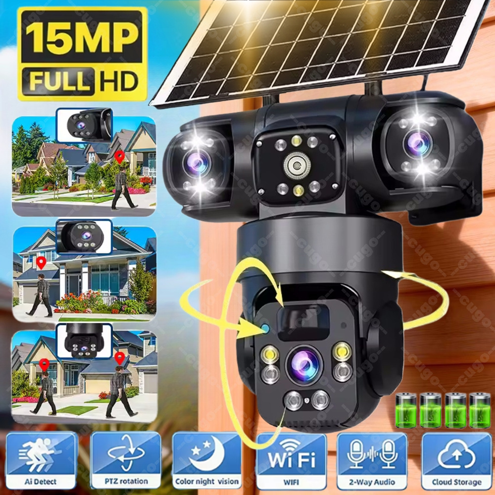 Home Cinema Outdoor - Cámara WIFI V380 de 3 Pantallas