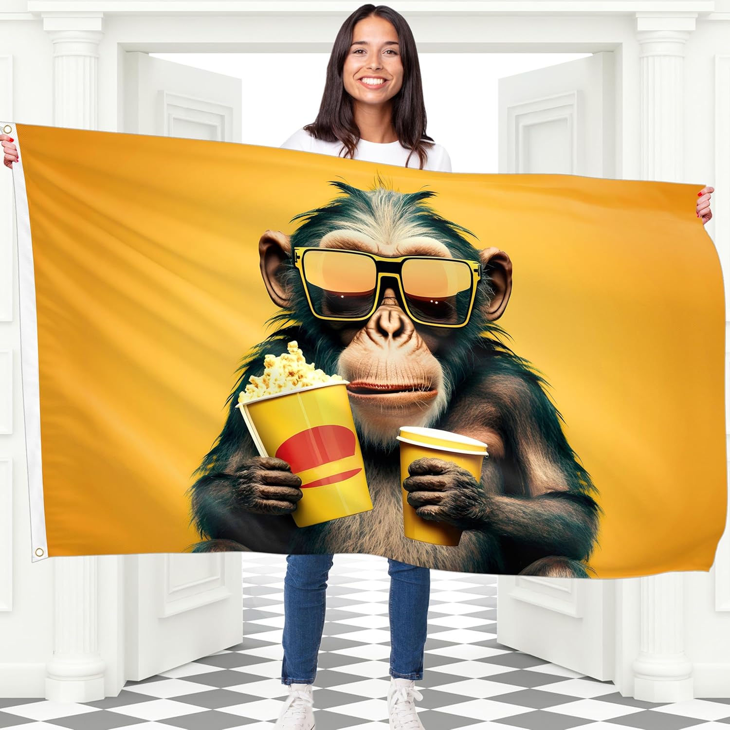 Home Cinema Movies - Tapiz Decorativo con Diseño de Palomitas