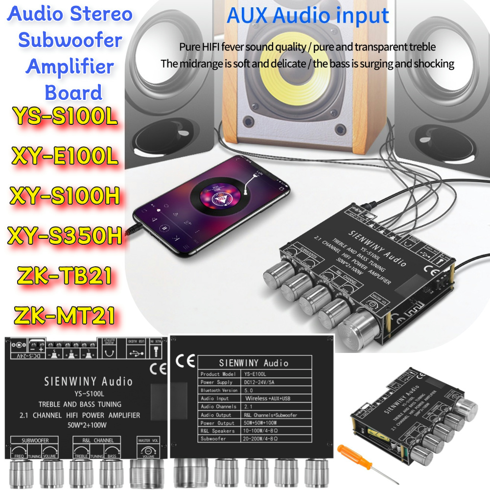 Home Cinema Bluetooth 5.1 - Placa amplificadora de potencia de 3