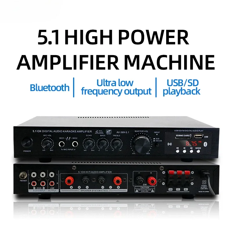 Home Cinema Bluetooth 5.1 - AV-369BT AMP de altavoz de sonido