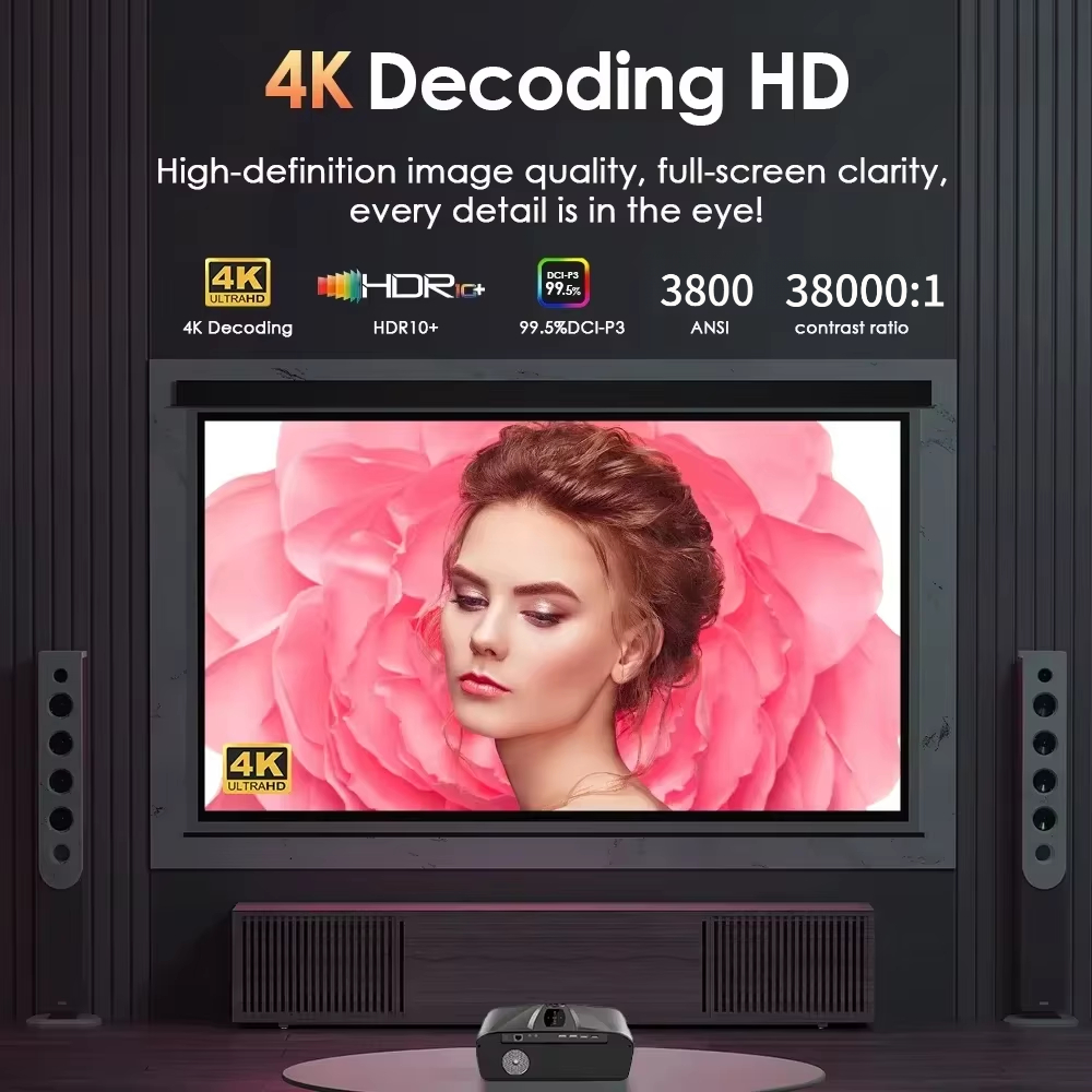 Proyector 4K 3800 ANSI con And - Home Cinema Hdmi reseña y precio