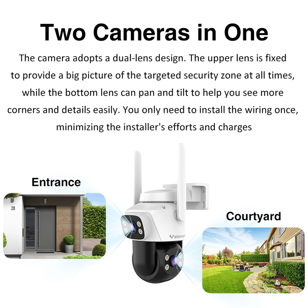 Vstarcam 5.0MP HD lente Dual W - Home Cinema Outdoor reseña y precio