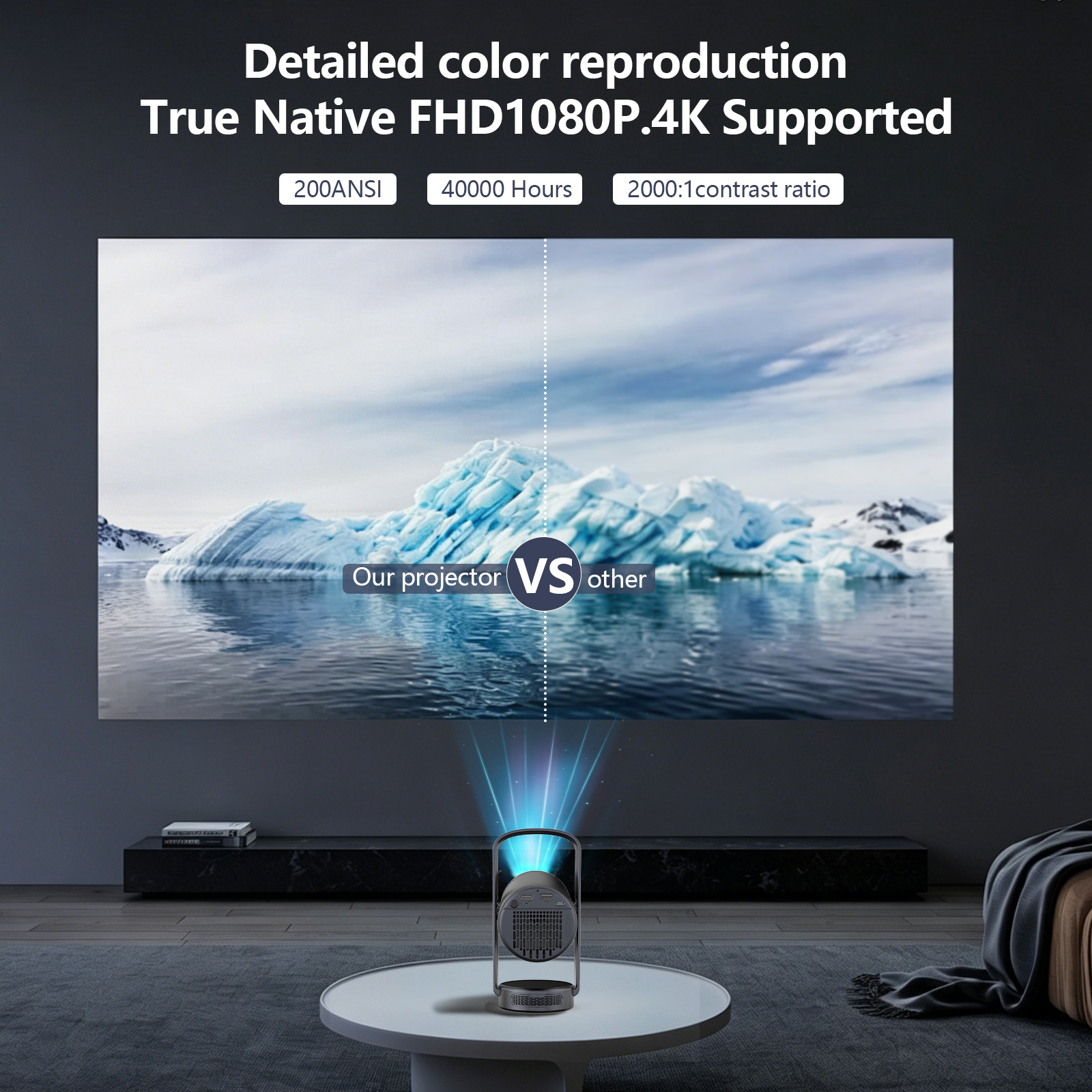Nuevo Proyector Portátil Intel - Home Cinema Movies reseña y precio