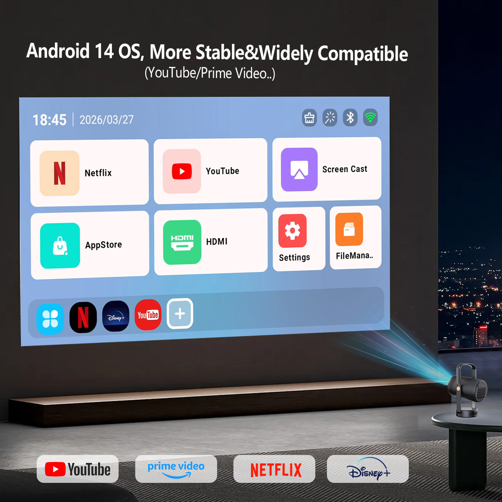 Nuevo Proyector Portátil Intel - Home Cinema Movies reseña y precio