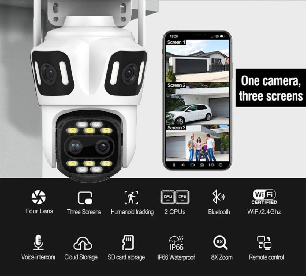 Uzoom 10K 16MP cámara IP PTZ W - Home Cinema Outdoor reseña y precio