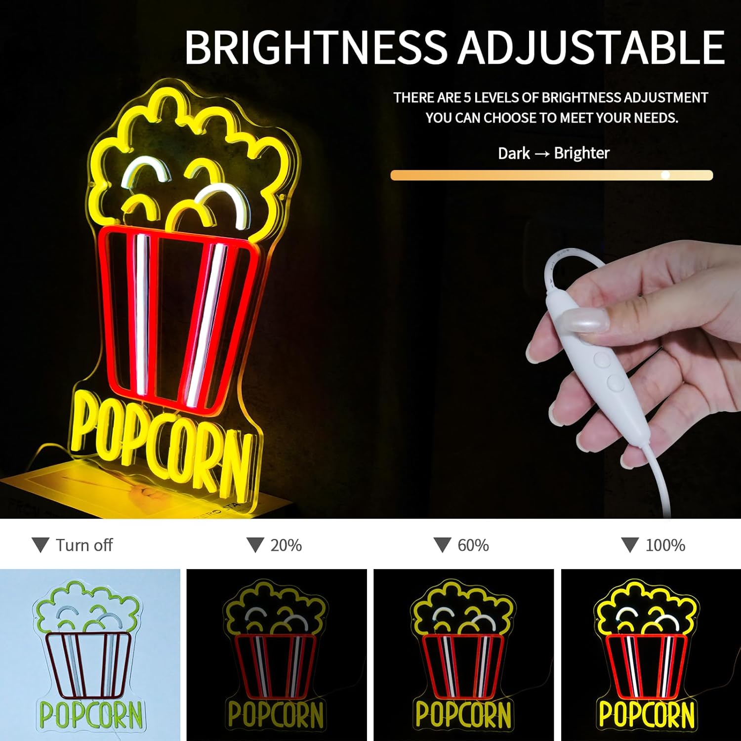 Letrero de Neón LED Regulable  - Home Cinema Food reseña y precio