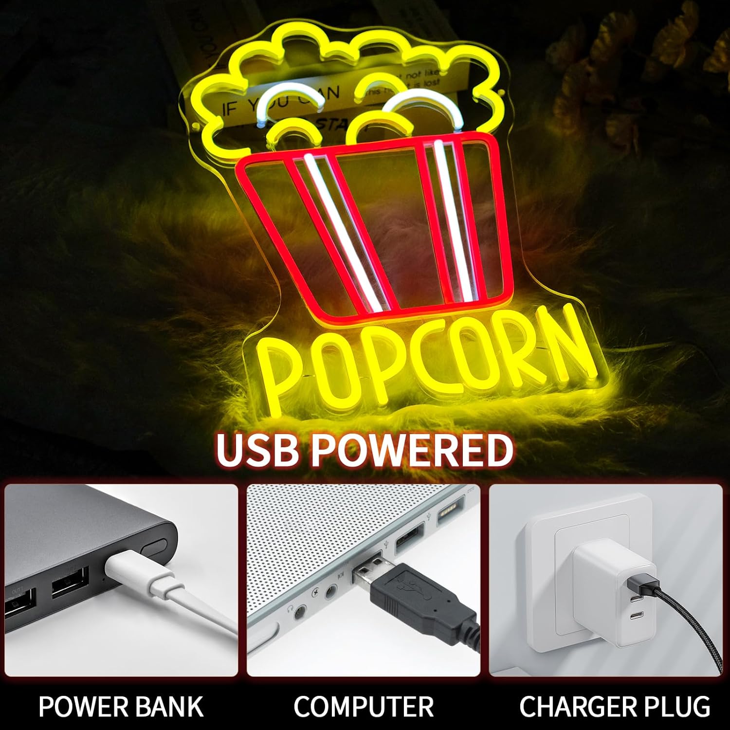 Letrero de Neón LED Regulable  - Home Cinema Food reseña y precio