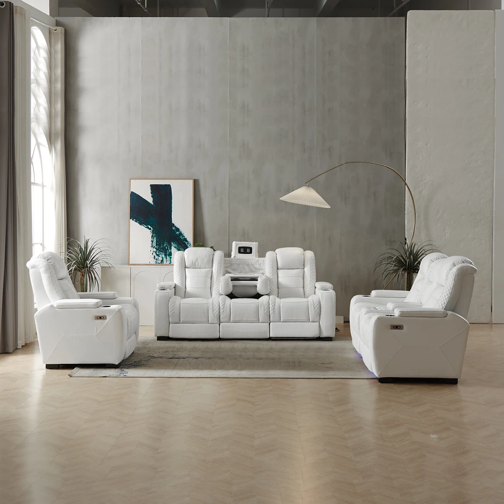Sofá Reclinable Eléctrico de L - Home Cinema Theater reseña y precio