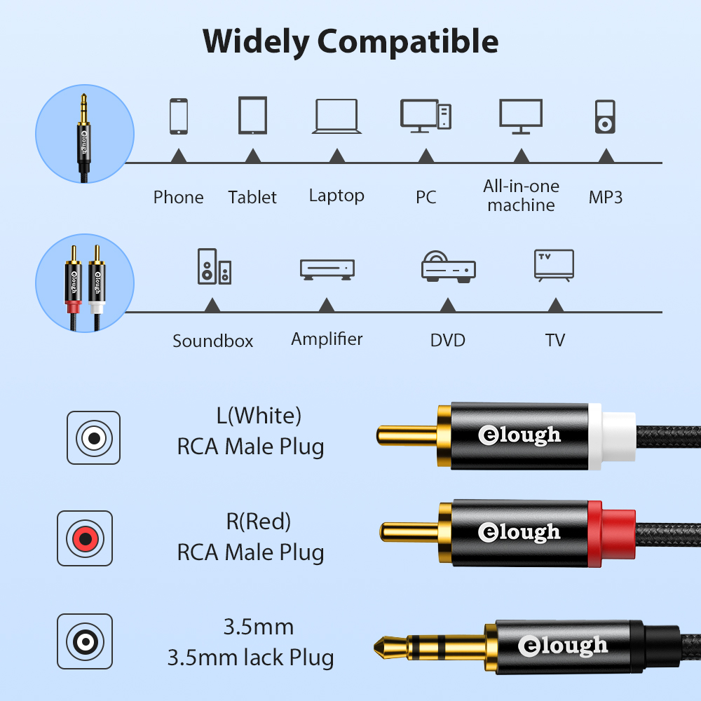 Elough-Cable RCA AUX para alta - Klipsch Home Cinema reseña y precio