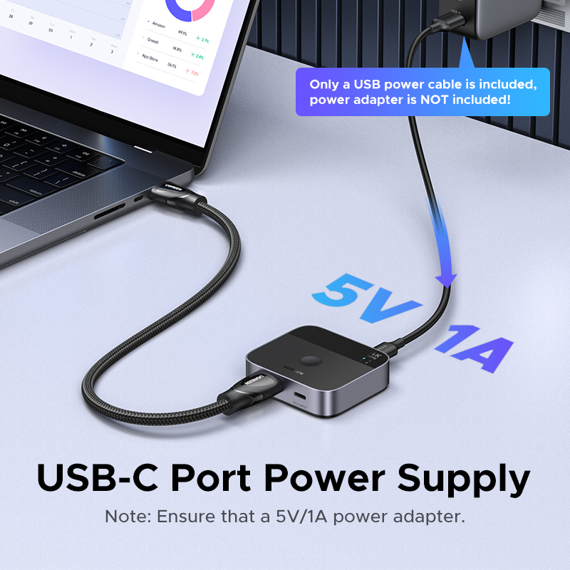 UGREEN HDMI USB C Switch 2 en  - Home Cinema Gaming reseña y precio
