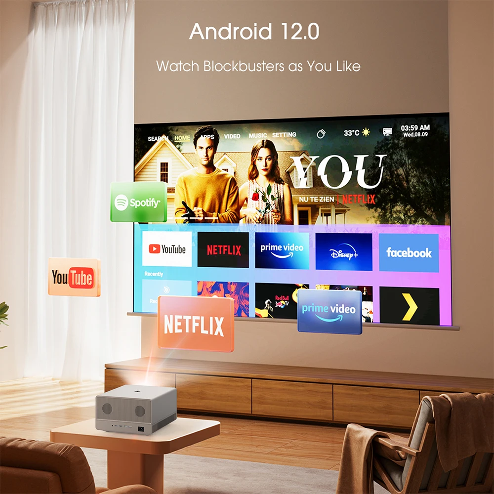 Proyector ZXY 4K UHD 2026 con  - Home Cinema Hdmi reseña y precio