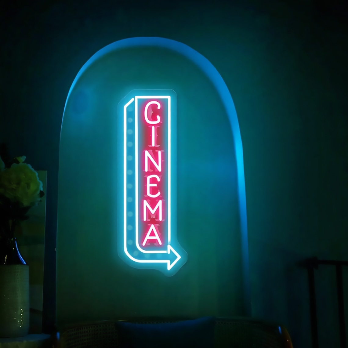 Letrero de Neón de Cine, Letre - Home Cinema Food reseña y precio