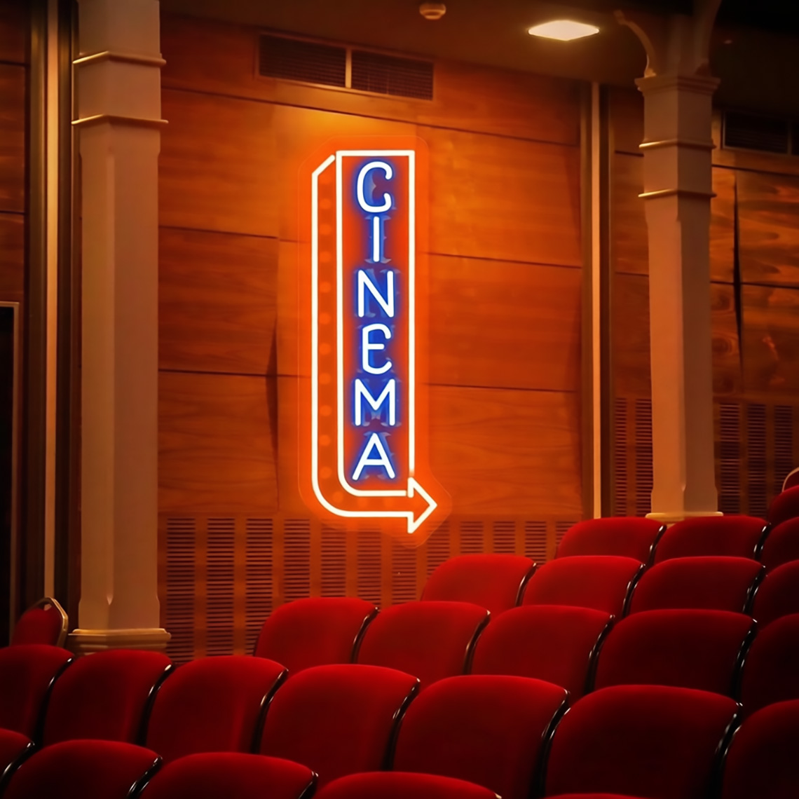 Letrero de Neón de Cine, Letre - Home Cinema Food reseña y precio