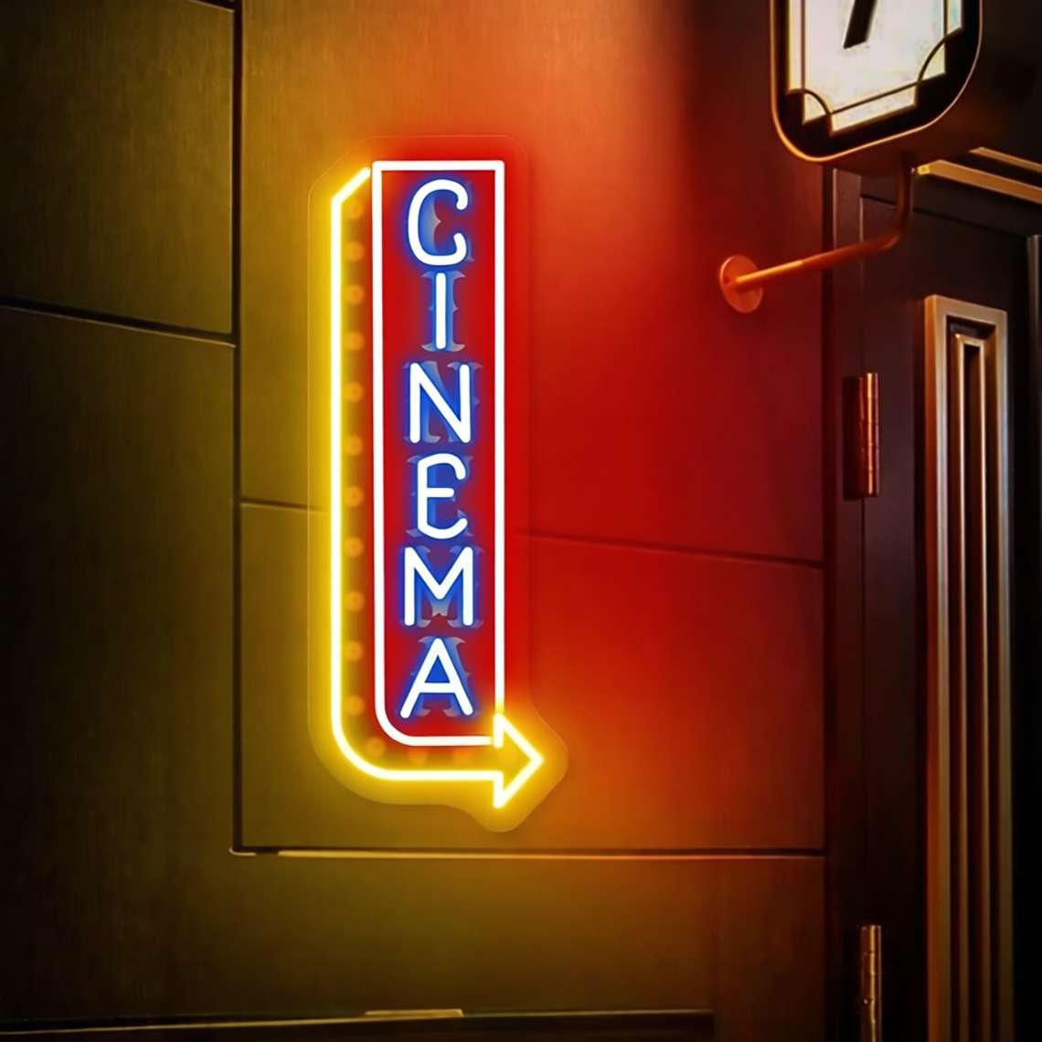 Letrero de Neón de Cine, Letre - Home Cinema Food reseña y precio