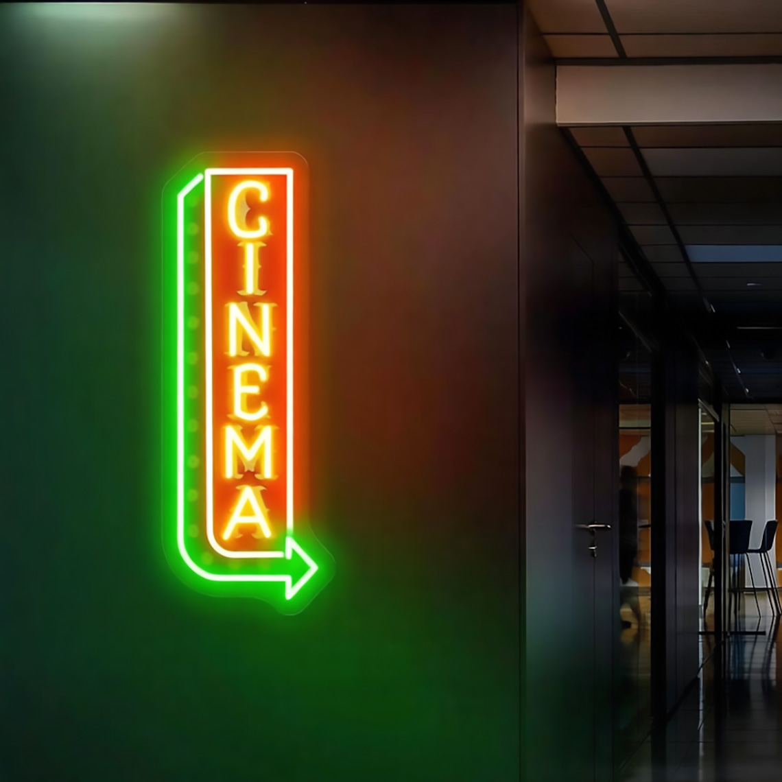 Letrero de Neón de Cine, Letre - Home Cinema Food reseña y precio