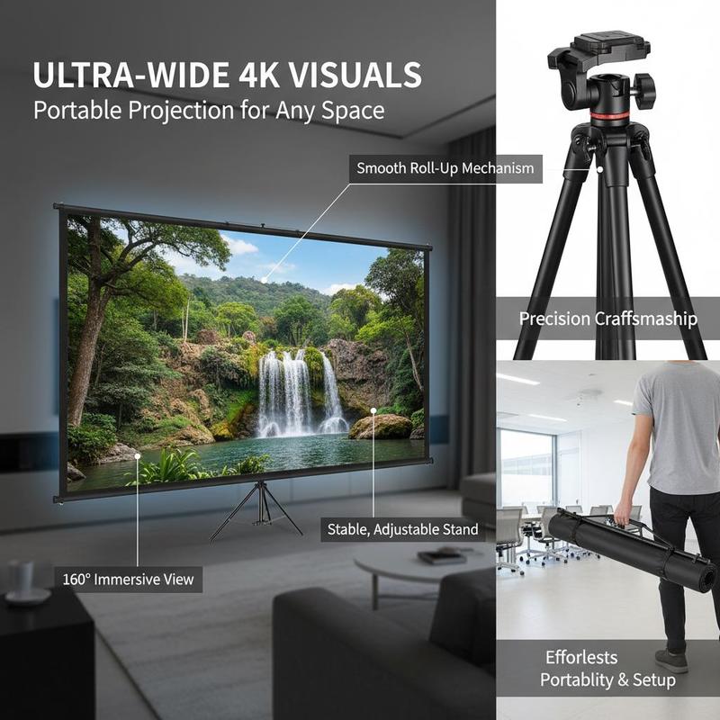 Pantalla de proyección portáti - Home Cinema Gaming reseña y precio