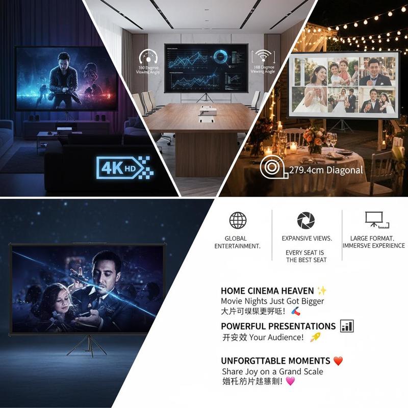 Pantalla de proyección portáti - Home Cinema Gaming reseña y precio