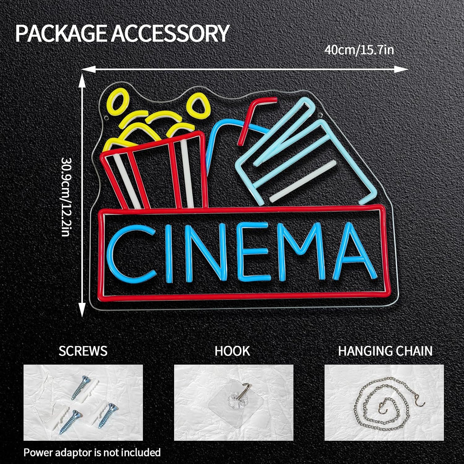Letrero de Neón LED Regulable  - Home Cinema Food reseña y precio